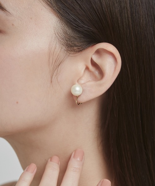 ciite'(シーテ)の「【10mm】 選べるパールイヤリング (コットンパール / アクリルパール) (両耳用)(イヤリング・レディース・ホワイト系その他/ホワイト・FREE)」の9枚目の写真
