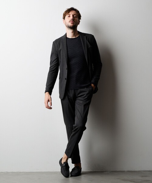 HIDEAWAYS NICOLE（ハイダウェイニコル）の「ウール調ジャージーイージースラックス（その他パンツ・メンズ・ネイビー/チャコールグレー/ブラック・SMALL/MEDIUM/LARGE/X-LARGE）」の17枚目の写真