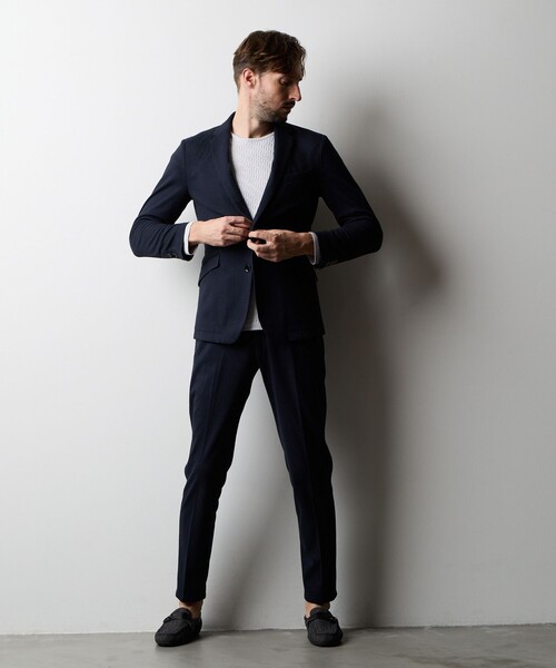 HIDEAWAYS NICOLE（ハイダウェイニコル）の「ウール調ジャージーイージースラックス（その他パンツ・メンズ・ネイビー/チャコールグレー/ブラック・SMALL/MEDIUM/LARGE/X-LARGE）」の19枚目の写真