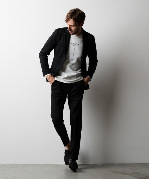 HIDEAWAYS NICOLE（ハイダウェイニコル）の「ウール調ジャージーイージースラックス（その他パンツ・メンズ・ネイビー/チャコールグレー/ブラック・SMALL/MEDIUM/LARGE/X-LARGE）」の5枚目の写真