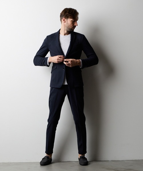 HIDEAWAYS NICOLE（ハイダウェイニコル）の「ウール調ジャージーイージースラックス（その他パンツ・メンズ・ネイビー/チャコールグレー/ブラック・SMALL/MEDIUM/LARGE/X-LARGE）」の6枚目の写真