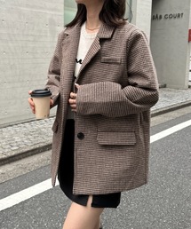 チェックテーラードジャケット