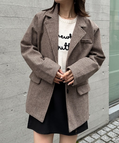 セール】チェックテーラードジャケット（テーラードジャケット）｜CLEA