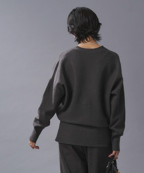 RASW（ラス）の「[RASW]ニュアンスフォルムカーディガン（カーディガン/ボレロ・レディース・チャコール/アイボリー・S/M/L）」の6枚目の写真