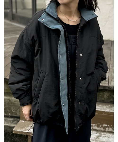 配色スタンドネック中綿ブルゾン（ブルゾン）｜Re:EDIT（リエディ）の