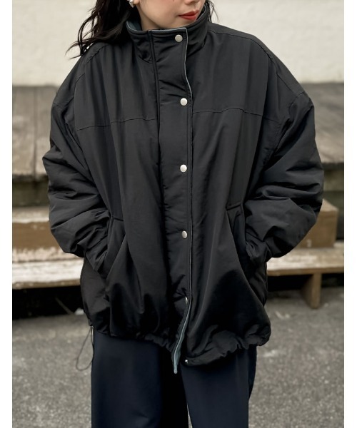 セール】配色スタンドネック中綿ブルゾン（ブルゾン）｜Re:EDIT