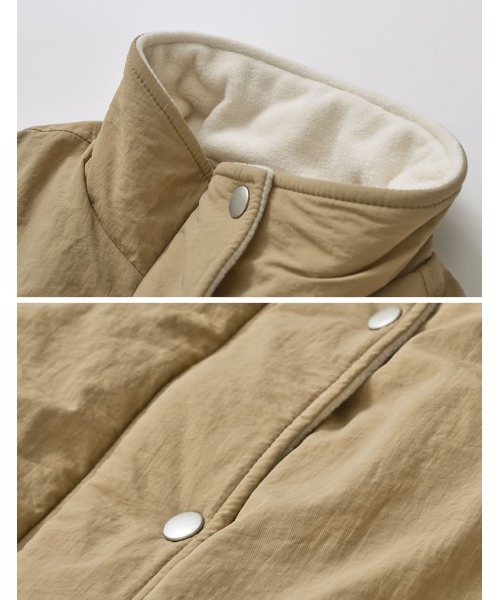 Re:EDIT（リエディ）の「配色スタンドネック中綿ブルゾン（ブルゾン・レディース・ベージュ/ブラック/アイボリー・MEDIUM）」の19枚目の写真