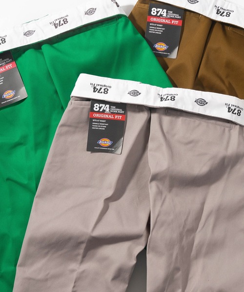 Dickies（ディッキーズ）の「【73】【Dickies/ディッキーズ】 THE ORIGINAL 874 ワイドチノパンツ TCツイル/ アメカジの王道ワークブランド（チノパンツ・メンズ・チャコールグレー/ネイビー/ケリーグリーン/ベージュ/グリーン/ホワイト/レンガ/レッド/オフホワイト/オリーブ/ブラック/ライトグレー/ダークブラウン/ライトグリーン/グレー系/ブラウン系/カーキ系/ブラック系/ベージュ系・34inch/32inch/36inch/30inch/28inch）」の7枚目の写真