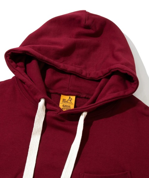 go slow caravan（ゴースローキャラバン）の「空紡糸裏毛 WIDEスピンドルPKTフーディー（パーカー・メンズ・マルーン/アイボリー/ブラック・MEDIUM/LARGE/X-LARGE）」の11枚目の写真