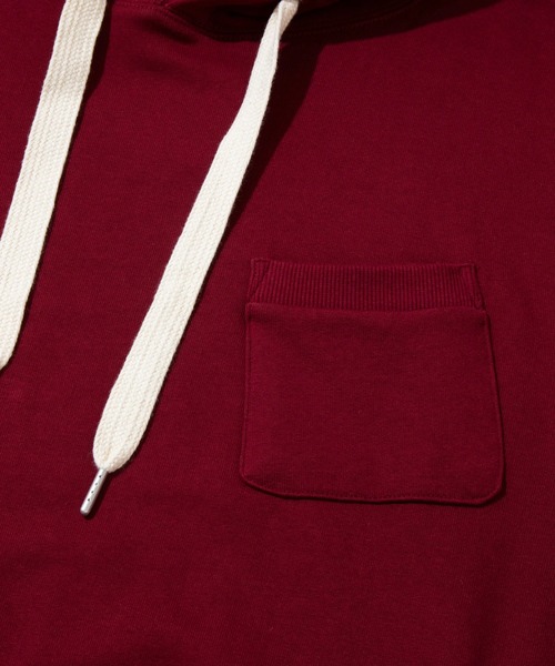 go slow caravan（ゴースローキャラバン）の「空紡糸裏毛 WIDEスピンドルPKTフーディー（パーカー・メンズ・マルーン/アイボリー/ブラック・MEDIUM/LARGE/X-LARGE）」の12枚目の写真