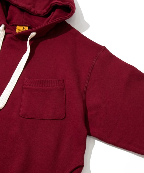 go slow caravan（ゴースローキャラバン）の「空紡糸裏毛 WIDEスピンドルPKTフーディー（パーカー・メンズ・マルーン/アイボリー/ブラック・MEDIUM/LARGE/X-LARGE）」の13枚目の写真