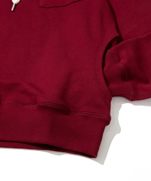 go slow caravan（ゴースローキャラバン）の「空紡糸裏毛 WIDEスピンドルPKTフーディー（パーカー・メンズ・マルーン/アイボリー/ブラック・MEDIUM/LARGE/X-LARGE）」の15枚目の写真