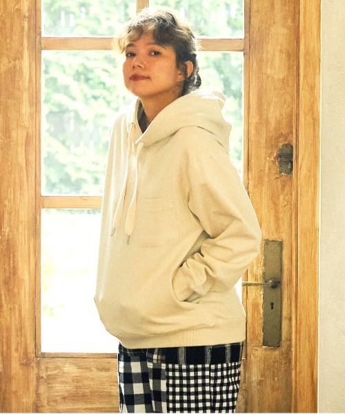 go slow caravan（ゴースローキャラバン）の「空紡糸裏毛 WIDEスピンドルPKTフーディー（パーカー・メンズ・マルーン/アイボリー/ブラック・MEDIUM/LARGE/X-LARGE）」の8枚目の写真