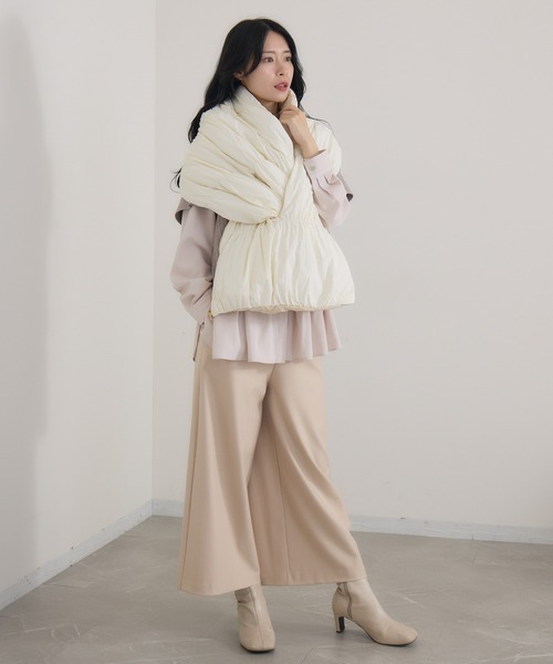 KATHARINE ROSS(キャサリンロス)の「【KATHARINE ROSS】【ZOZO限定】パディング2WAYストール(ストール/ショール・レディース・アイボリー/ブラック・MEDIUM)」の13枚目の写真