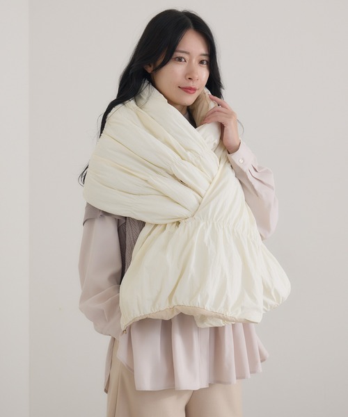 KATHARINE ROSS(キャサリンロス)の「【KATHARINE ROSS】【ZOZO限定】パディング2WAYストール(ストール/ショール・レディース・アイボリー/ブラック・MEDIUM)」の15枚目の写真
