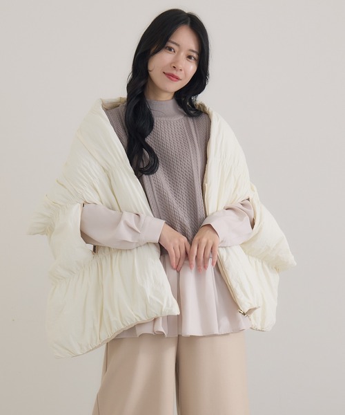 KATHARINE ROSS(キャサリンロス)の「【KATHARINE ROSS】【ZOZO限定】パディング2WAYストール(ストール/ショール・レディース・アイボリー/ブラック・MEDIUM)」の19枚目の写真