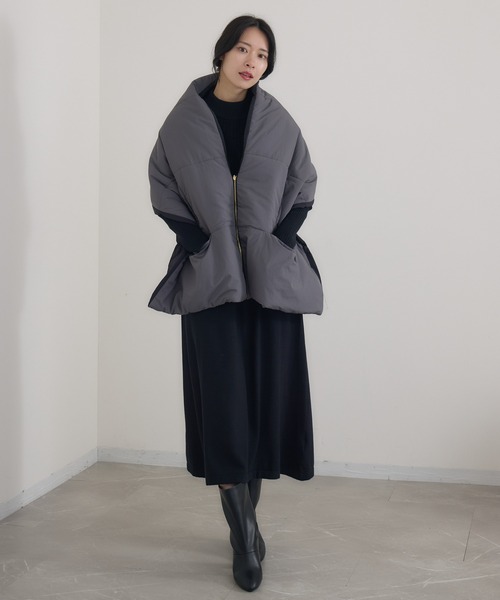 KATHARINE ROSS(キャサリンロス)の「【KATHARINE ROSS】【ZOZO限定】パディング2WAYストール(ストール/ショール・レディース・アイボリー/ブラック・MEDIUM)」の3枚目の写真