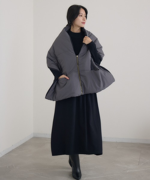 KATHARINE ROSS(キャサリンロス)の「【KATHARINE ROSS】【ZOZO限定】パディング2WAYストール(ストール/ショール・レディース・アイボリー/ブラック・MEDIUM)」の4枚目の写真