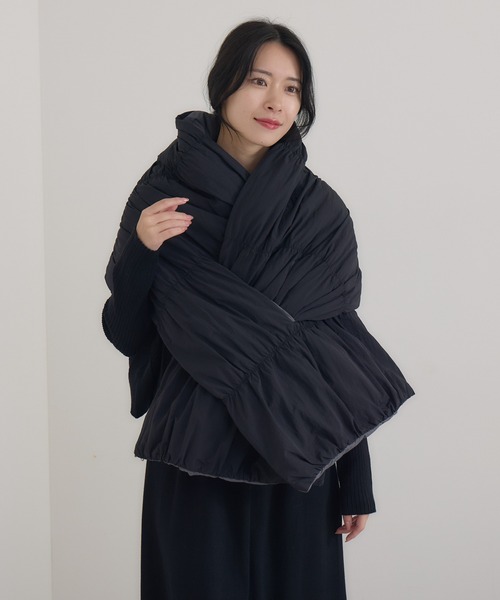 KATHARINE ROSS(キャサリンロス)の「【KATHARINE ROSS】【ZOZO限定】パディング2WAYストール(ストール/ショール・レディース・アイボリー/ブラック・MEDIUM)」の10枚目の写真