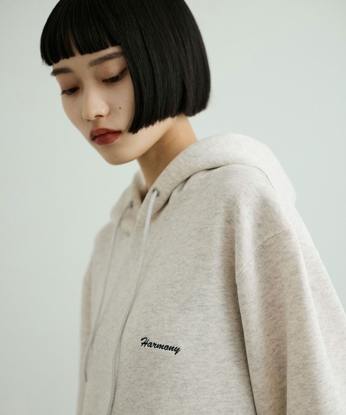 ADAM ET ROPE'(アダムエロペ)の「【RUSSELL for ADAM ET ROPE'】別注 Fleece Hoodie(パーカー・レディース・チャコールグレー/クリーム/ライトグリーン・FREE)」の12枚目の写真