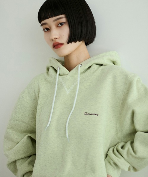 ADAM ET ROPE'(アダムエロペ)の「【RUSSELL for ADAM ET ROPE'】別注 Fleece Hoodie(パーカー・レディース・チャコールグレー/クリーム/ライトグリーン・FREE)」の17枚目の写真