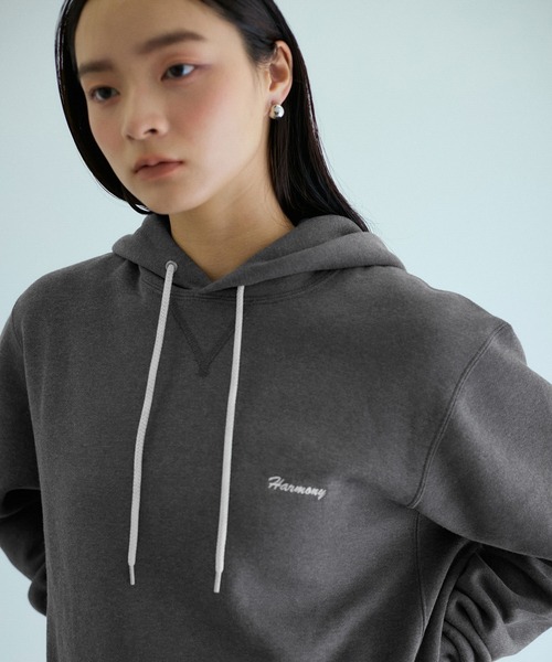 ADAM ET ROPE'(アダムエロペ)の「【RUSSELL for ADAM ET ROPE'】別注 Fleece Hoodie(パーカー・レディース・チャコールグレー/クリーム/ライトグリーン・FREE)」の21枚目の写真