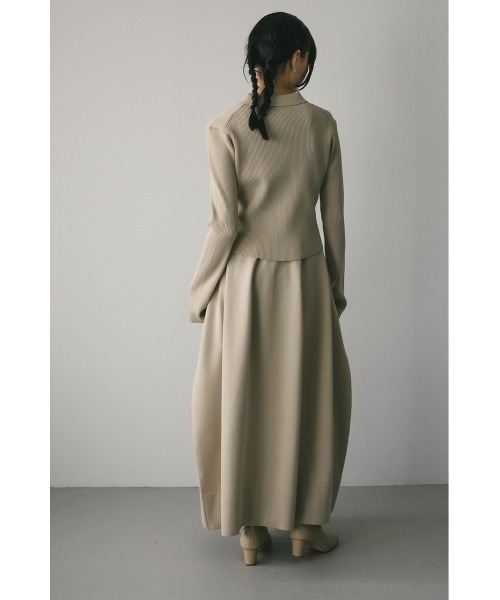 STYLEMIXER（スタイルミキサー）の「2ピースポロニットワンピース（ワンピース・レディース・ダークブラウン/ベージュ/オレンジ・SMALL/MEDIUM）」の20枚目の写真