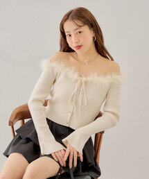 Chico | ファーオフショルデザインニット(ニット/セーター)