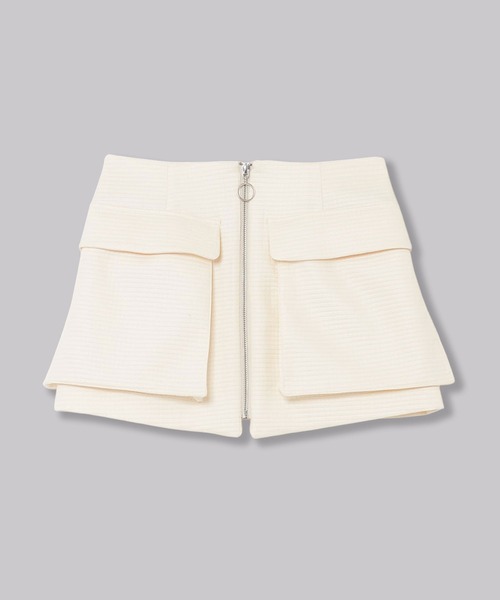 THINGS THAT MATTER（シングス ザット マター）の「OUT POCKET BELT TIGHT SKIRT / アウトポケットベルトタイトスカート（スカート・レディース・ブラック/アイボリー・FREE）」の7枚目の写真