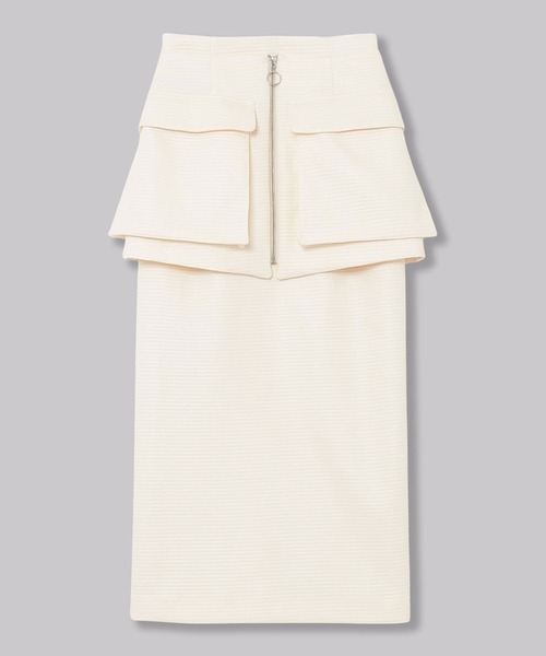 THINGS THAT MATTER（シングス ザット マター）の「OUT POCKET BELT TIGHT SKIRT / アウトポケットベルトタイトスカート（スカート・レディース・ブラック/アイボリー・FREE）」の5枚目の写真