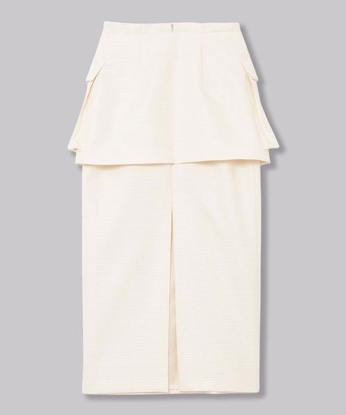 THINGS THAT MATTER（シングス ザット マター）の「OUT POCKET BELT TIGHT SKIRT / アウトポケットベルトタイトスカート（スカート・レディース・ブラック/アイボリー・FREE）」の6枚目の写真