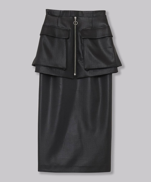 THINGS THAT MATTER（シングス ザット マター）の「OUT POCKET BELT TIGHT SKIRT / アウトポケットベルトタイトスカート（スカート・レディース・ブラック/アイボリー・FREE）」の17枚目の写真