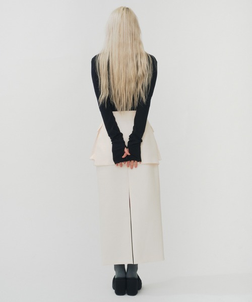 THINGS THAT MATTER（シングス ザット マター）の「OUT POCKET BELT TIGHT SKIRT / アウトポケットベルトタイトスカート（スカート・レディース・ブラック/アイボリー・FREE）」の19枚目の写真