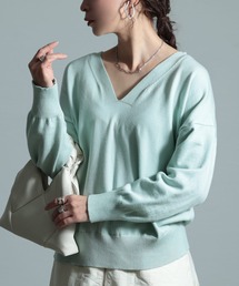 Sawa a la mode | Vネックハイゲージニット(ニット/セーター)