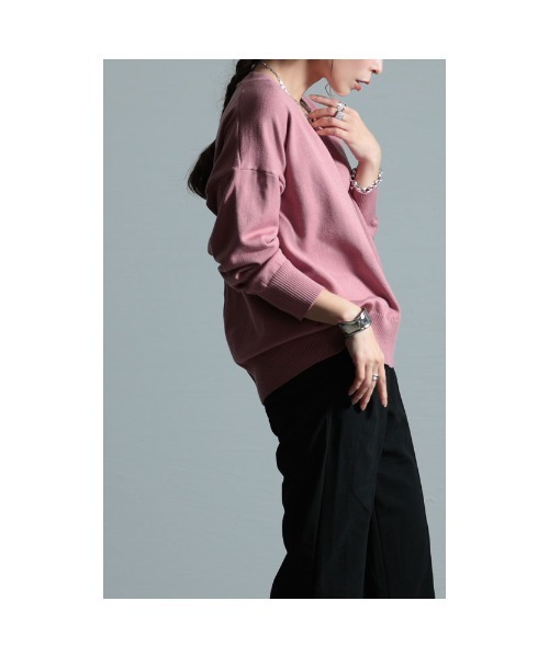 Vネックハイゲージニット（ニット/セーター）｜Sawa a la mode