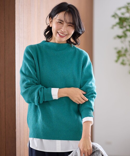 ANY(エニィ)の「【8色展開】アゼボトルニットプルオーバー(ニット/セーター・レディース・オレンジ系/グリーン系/ピンク系/ブラック系/ブルー系/ホワイト系/レッド系/ベージュ系・F)」の4枚目の写真