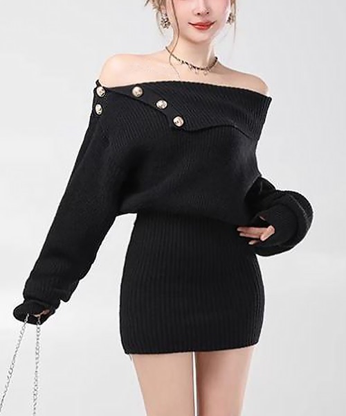 りか❗ワンピース他６点 セール】オフショルニットワンピース（ワンピース）｜Sibra