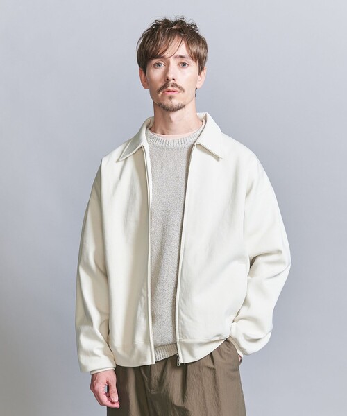 BEAUTY&YOUTH UNITED ARROWS(ビューティーアンドユースユナイテッドアローズ)の「バルキー スウェット ジップ ブルゾン(ブルゾン・メンズ・ダークグレー/オフホワイト/ロイヤルブルー・L/M/S/XL)」の1枚目の写真