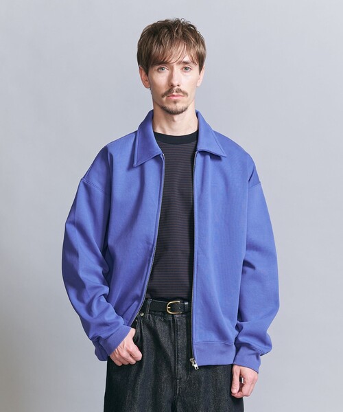 BEAUTY&YOUTH UNITED ARROWS(ビューティーアンドユースユナイテッドアローズ)の「バルキー スウェット ジップ ブルゾン(ブルゾン・メンズ・ダークグレー/オフホワイト/ロイヤルブルー・L/M/S/XL)」の3枚目の写真