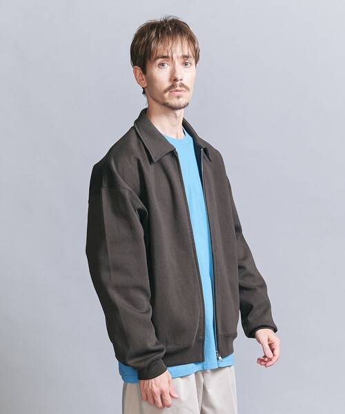 BEAUTY&YOUTH UNITED ARROWS(ビューティーアンドユースユナイテッドアローズ)の「バルキー スウェット ジップ ブルゾン(ブルゾン・メンズ・ダークグレー/オフホワイト/ロイヤルブルー・L/M/S/XL)」の2枚目の写真
