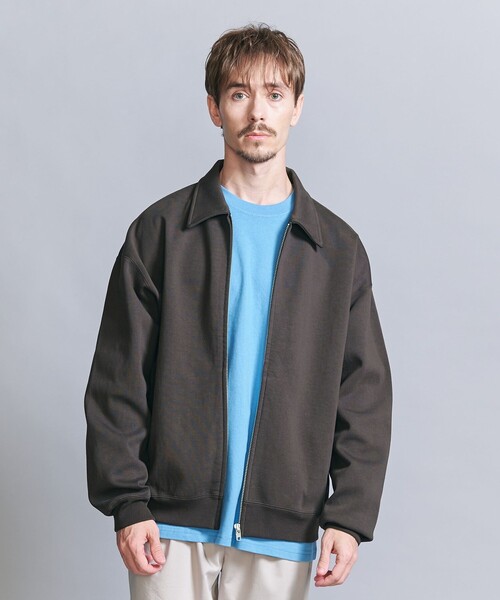 BEAUTY&YOUTH UNITED ARROWS(ビューティーアンドユースユナイテッドアローズ)の「バルキー スウェット ジップ ブルゾン(ブルゾン・メンズ・ダークグレー/オフホワイト/ロイヤルブルー・L/M/S/XL)」の4枚目の写真