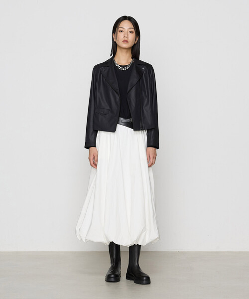 K.T KIYOKO TAKASE（キヨコタカセ）の「ストレッチエンボス  クールライダースジャケット（ライダースジャケット・レディース・ブラック・9号）」の13枚目の写真