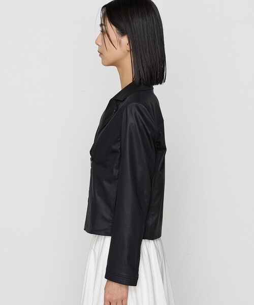 K.T KIYOKO TAKASE（キヨコタカセ）の「ストレッチエンボス  クールライダースジャケット（ライダースジャケット・レディース・ブラック・9号）」の10枚目の写真