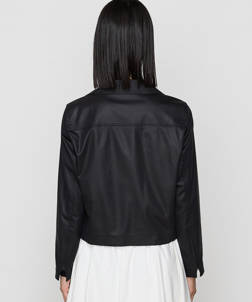 K.T KIYOKO TAKASE（キヨコタカセ）の「ストレッチエンボス  クールライダースジャケット（ライダースジャケット・レディース・ブラック・9号）」の9枚目の写真