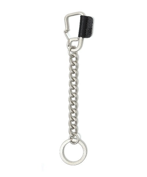 hobo(ホーボー)の「【hobo / ホーボー】CARABINER CHAIN KEY RING MATTE BRASS with SHRINK COW LEATHER(キーホルダー・メンズ・ブラウン/ブラック・FREE)」の2枚目の写真