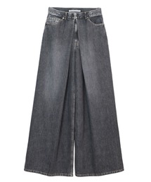 JOHN LAWRENCE SULLIVAN | WASHED DENIM SUPER WIDE PANTS (SHORT LENGTH)(デニムパンツ)