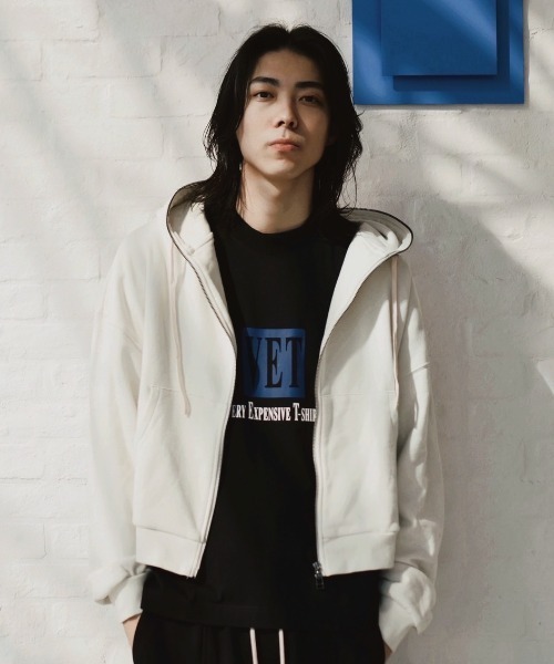 ANDRAP（アンドラップ）の「ANDRAP/アンドラップ/ZIP SHORT PK/ジップショートパーカー（パーカー・メンズ・ホワイト/ブラック/グレー・M/L/XL）」の13枚目の写真