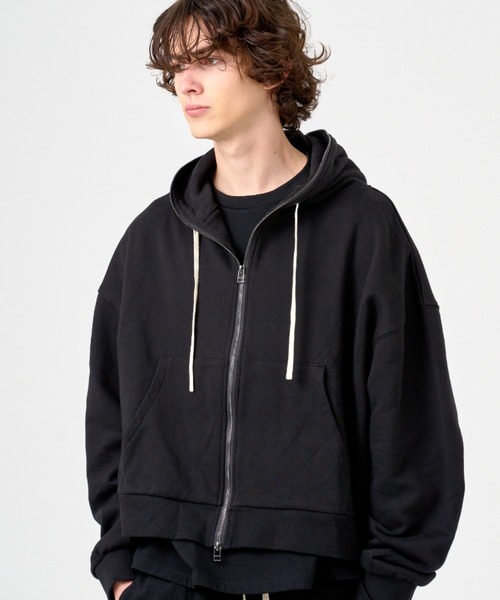 口コミ サイト 商品 ANDRAP/アンドラップ/ZIP SHORT PK/ジップショートパーカー トップス