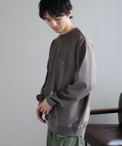GERRY(ジェリー)の「【GERRY/ジェリー】カットスウェード刺繍 クルーネックスウェット(スウェット・メンズ・グレー/ライトグレー/ミント/チャコールグレー・L/LL/M)」の6枚目の写真