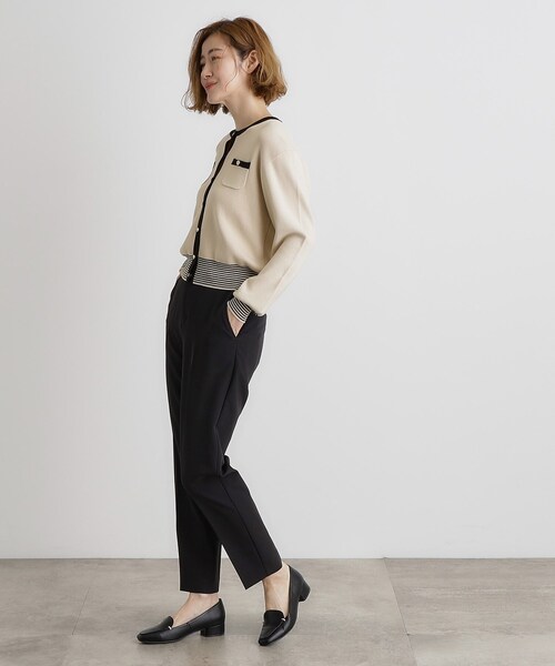 grove（グローブ）の「バイカラーコンパクトカーディガン（カーディガン/ボレロ・レディース・オフホワイト/グレー/ライトベージュ/ネイビー・01/02/03/04/05）」の22枚目の写真